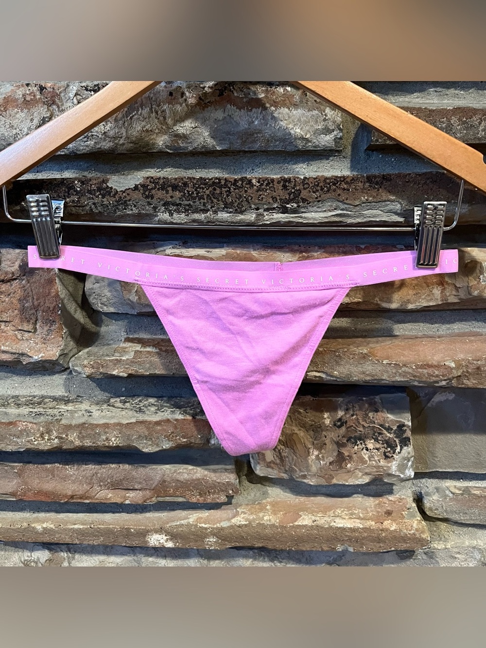 Victoria's Secret Pink Cotton Modal Thong Bottom